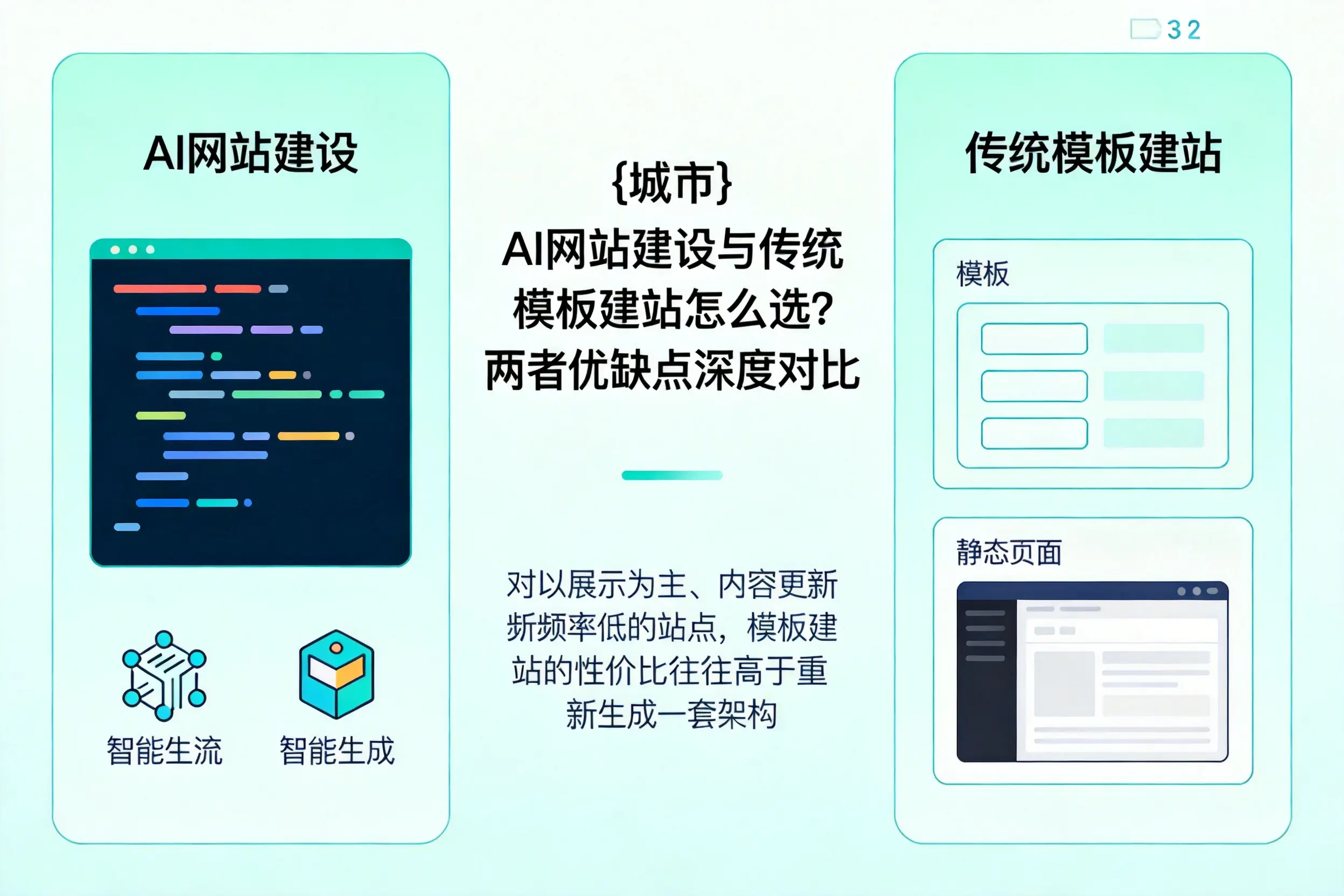 保山AI网站建设与传统模板建站怎么选?两者优缺点深度对比