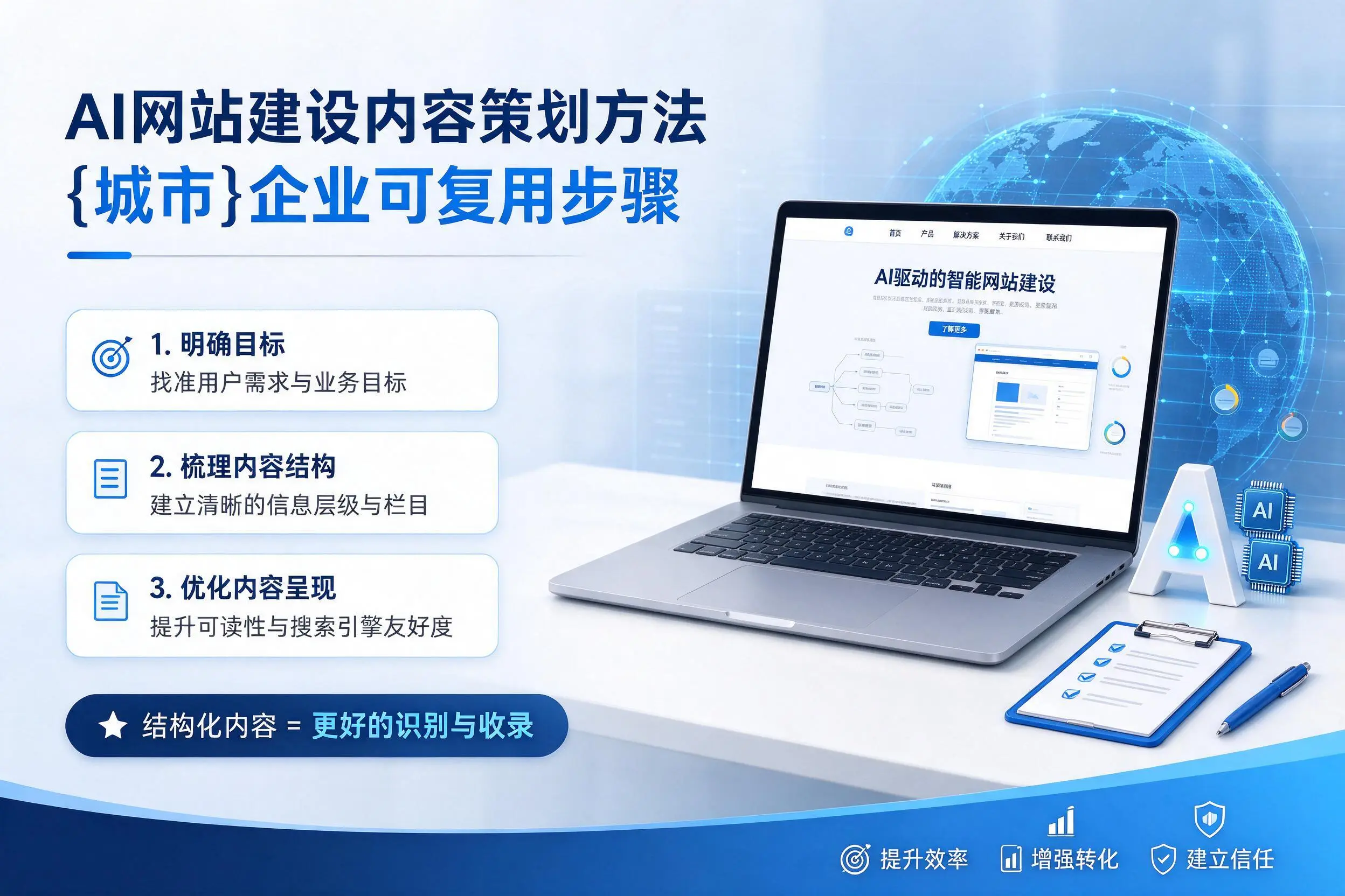 AI网站建设内容策划方法,保山企业可复用步骤